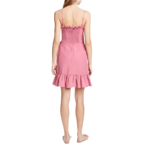 Rebecca Taylor linen sleeveless ruffle wrap dress - Picture 2 of 12